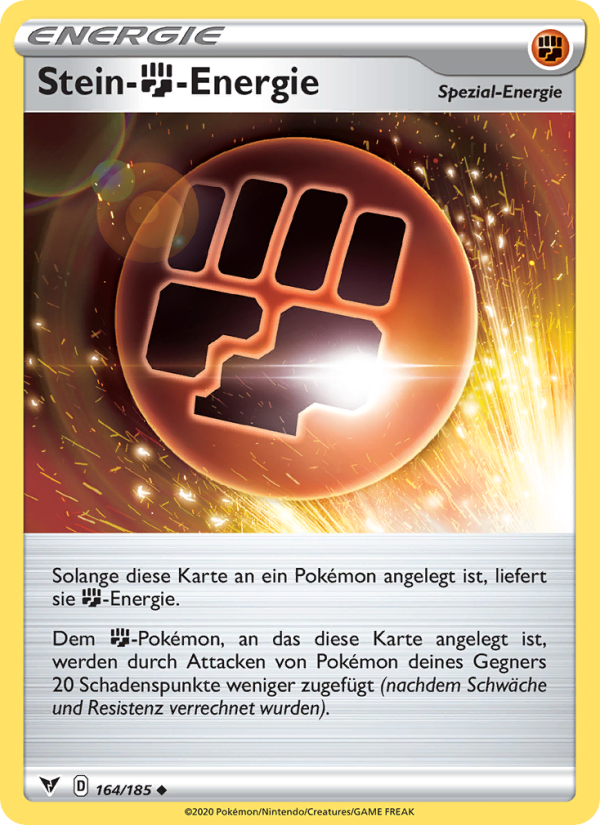 Stein-Fighting-Energie 164 — Vivid Voltage (German Pokémon TCG card)