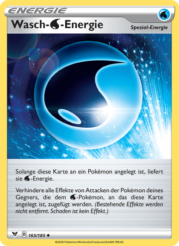 Wasch-Water-Energie 165 — Vivid Voltage (German Pokémon TCG card)