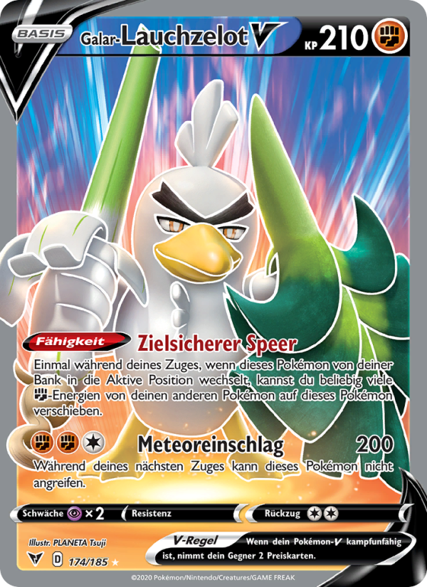 Galar-Lauchzelot V 174 — Vivid Voltage (German Pokémon TCG card)
