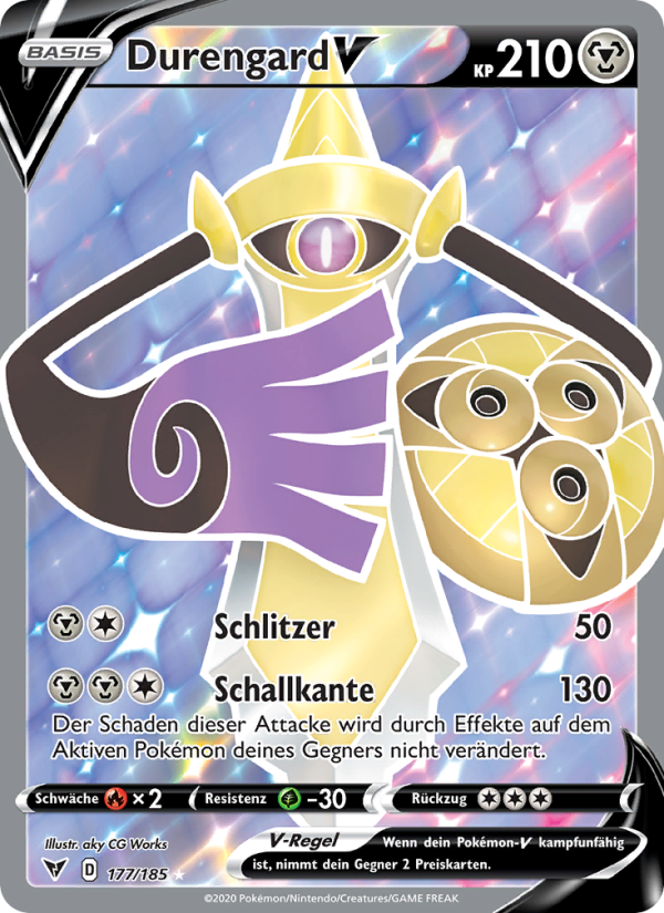Durengard V 177 — Vivid Voltage (German Pokémon TCG card)