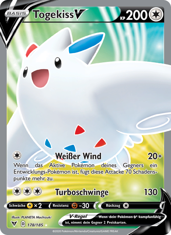 Togekiss V 178 — Vivid Voltage (German Pokémon TCG card)