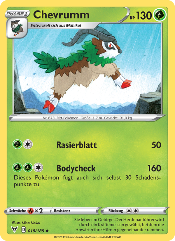 Chevrumm 18 — Vivid Voltage (German Pokémon TCG card)