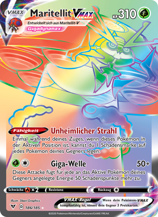 Maritellit VMAX 186 — Vivid Voltage (German Pokémon TCG card)
