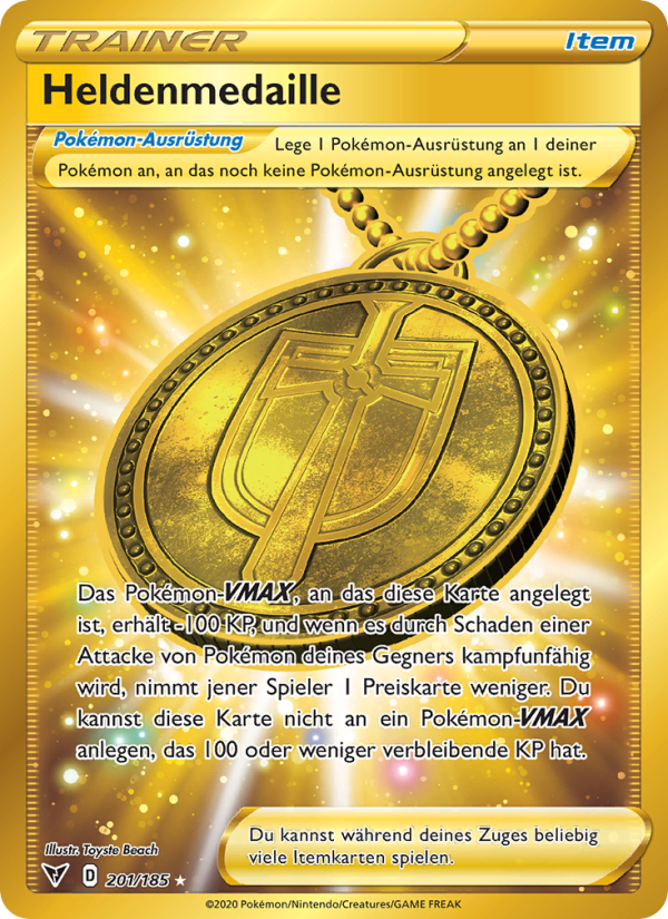 Heldenmedaille 201 — Vivid Voltage (German Pokémon TCG card)