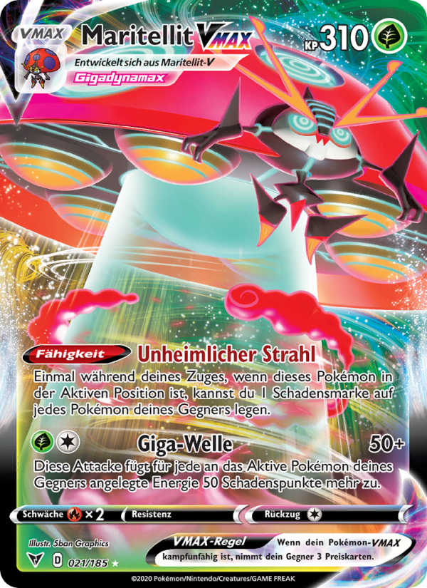 Maritellit VMAX 21 — Vivid Voltage (German Pokémon TCG card)