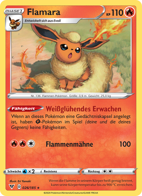 Flamara 26 — Vivid Voltage (German Pokémon TCG card)