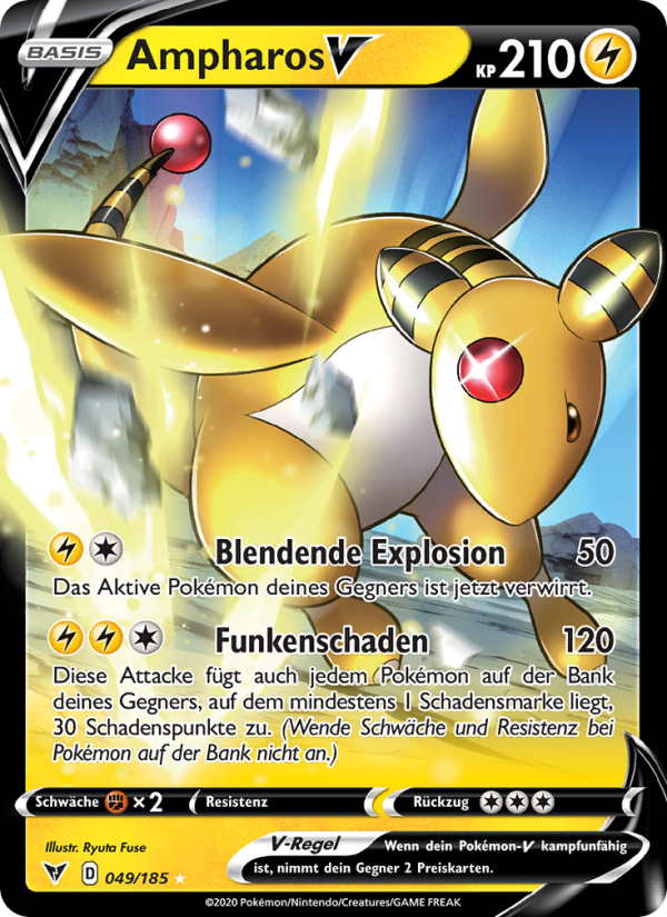 Ampharos V 49 — Vivid Voltage (German Pokémon TCG card)