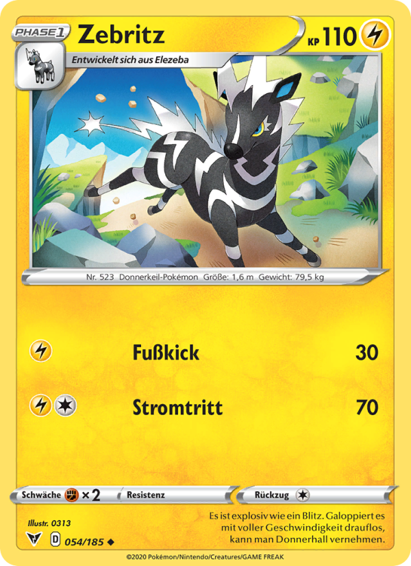 Zebritz 54 — Vivid Voltage (German Pokémon TCG card)