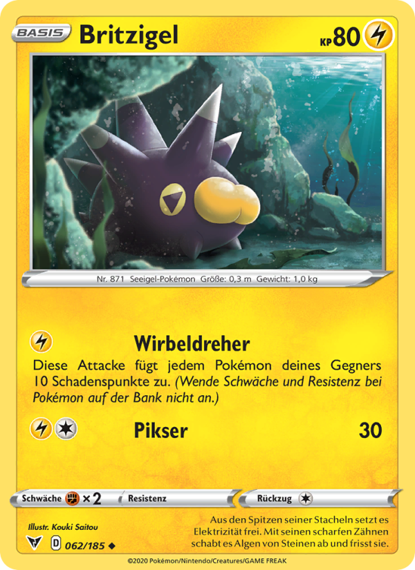 Britzigel 62 — Vivid Voltage (German Pokémon TCG card)