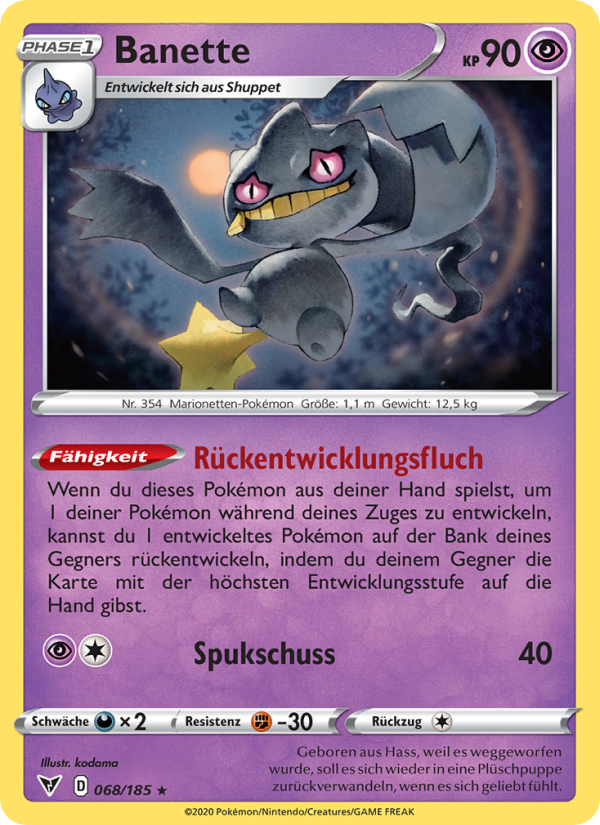 Banette 68 — Vivid Voltage (German Pokémon TCG card)