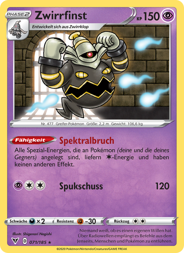 Zwirrfinst 71 — Vivid Voltage (German Pokémon TCG card)