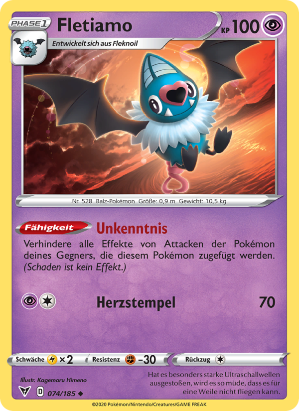 Fletiamo 74 — Vivid Voltage (German Pokémon TCG card)