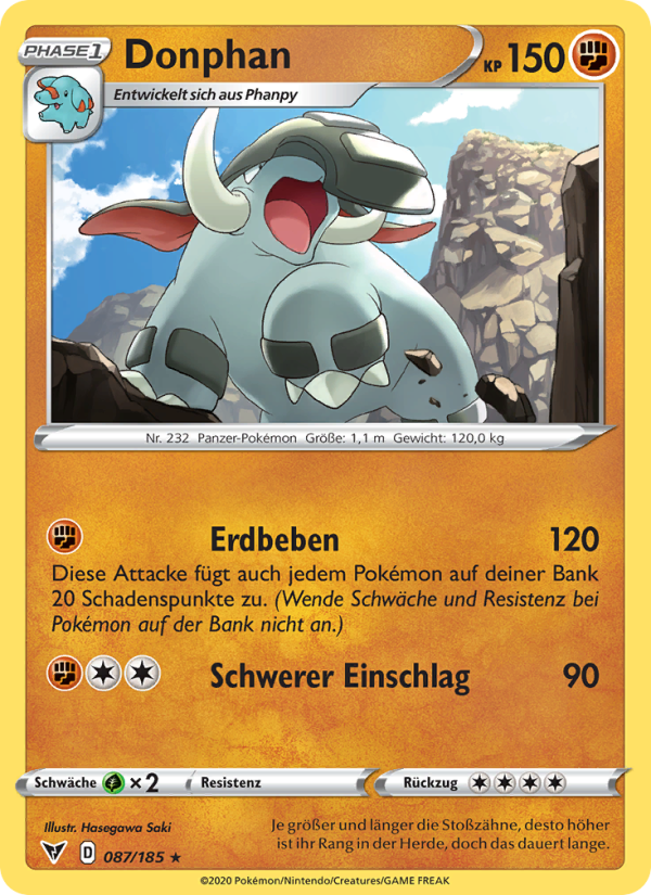 Donphan 87 — Vivid Voltage (German Pokémon TCG card)