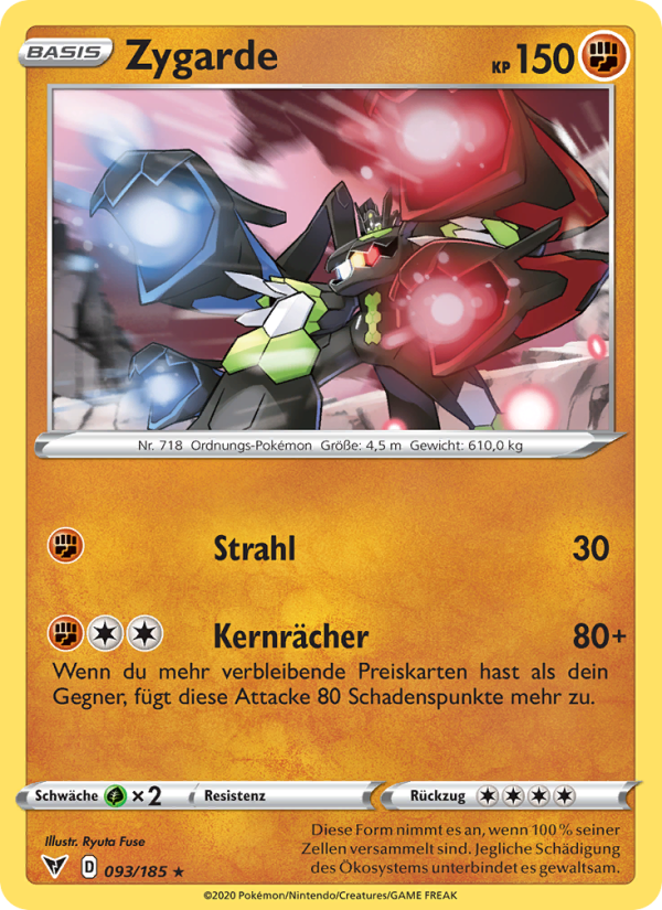 Zygarde 93 — Vivid Voltage (German Pokémon TCG card)