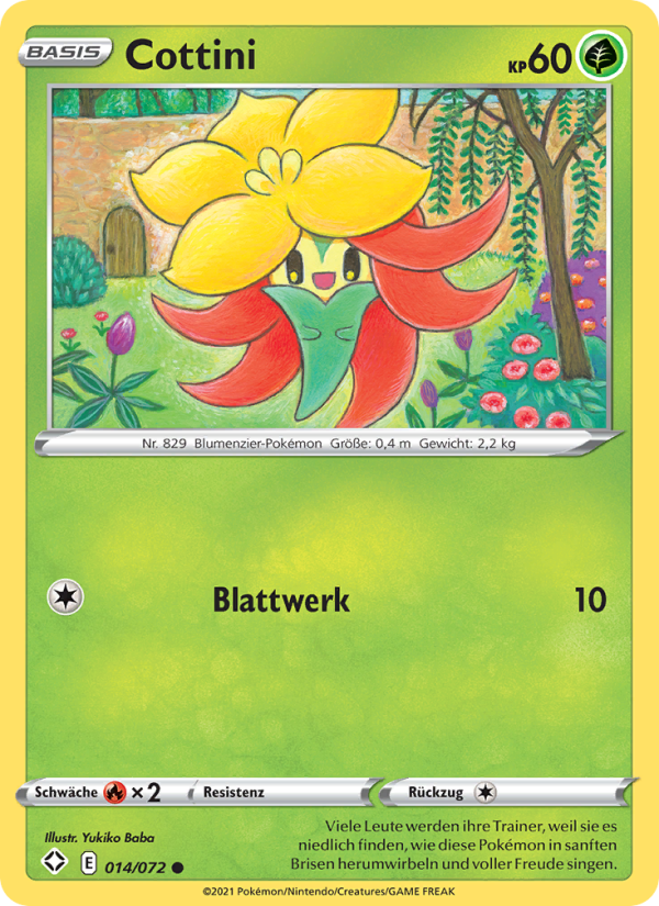 Cottini 14 — Glänzendes Schicksal (German Pokémon TCG card)