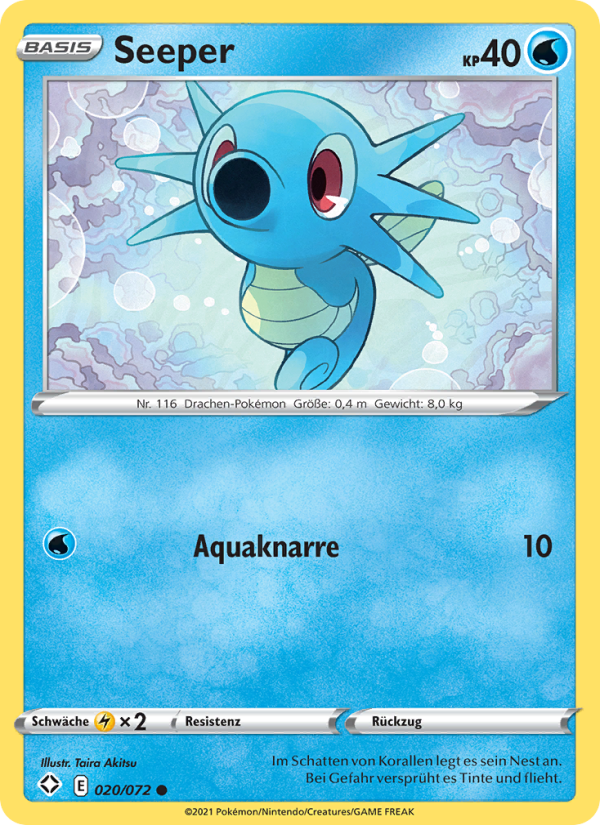 Seeper 20 — Glänzendes Schicksal (German Pokémon TCG card)