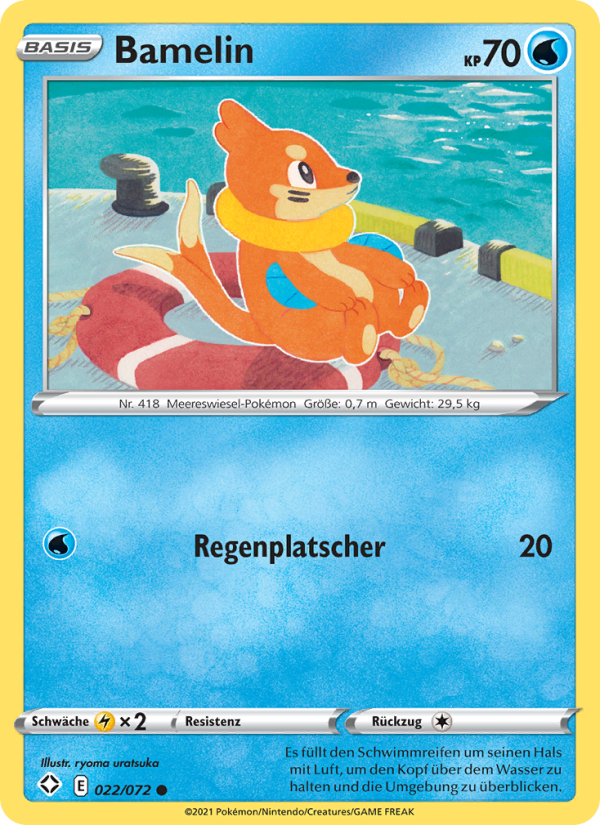 Bamelin 22 — Glänzendes Schicksal (German Pokémon TCG card)
