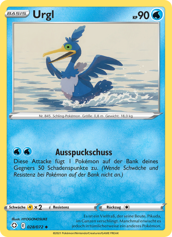Urgl 28 — Glänzendes Schicksal (German Pokémon TCG card)