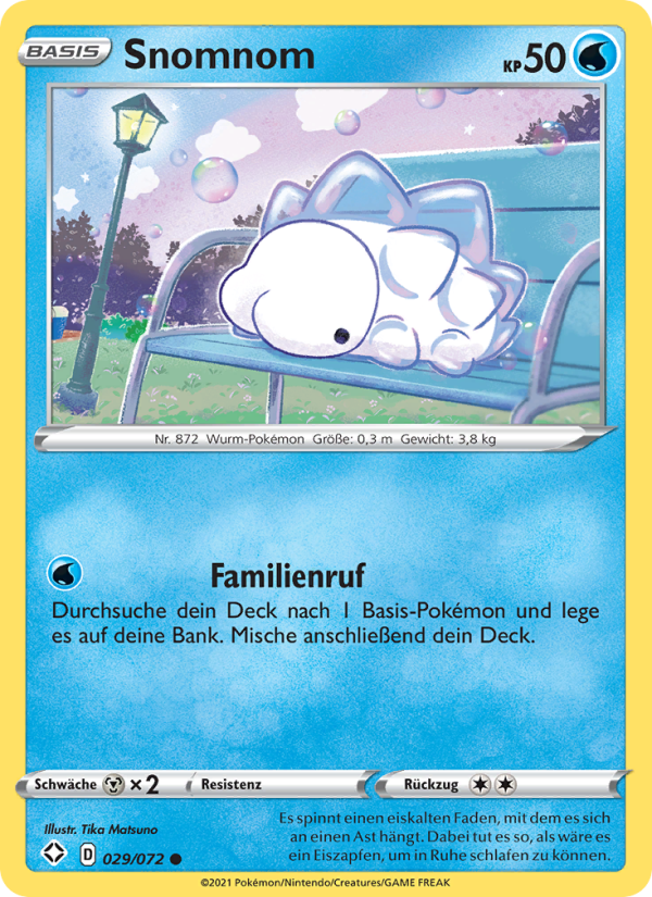 Snomnom 29 — Glänzendes Schicksal (German Pokémon TCG card)