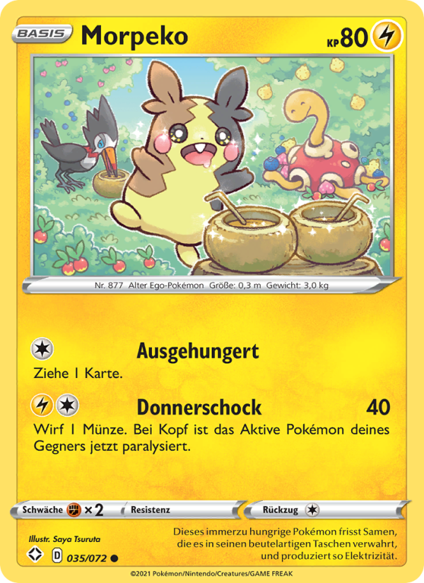 Morpeko 35 — Glänzendes Schicksal (German Pokémon TCG card)