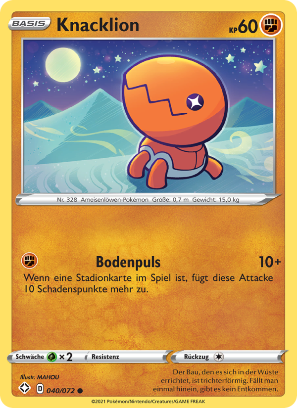Knacklion 40 — Glänzendes Schicksal (German Pokémon TCG card)