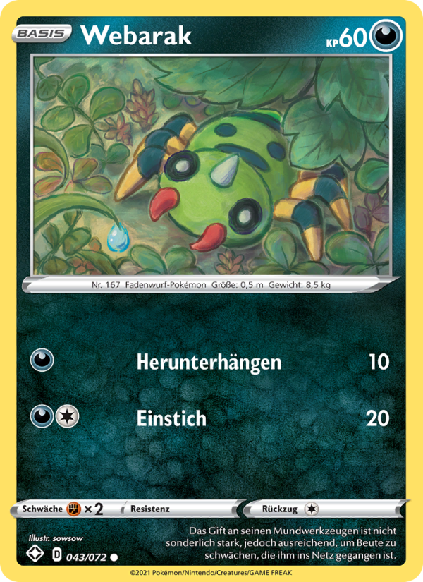 Webarak 43 — Glänzendes Schicksal (German Pokémon TCG card)