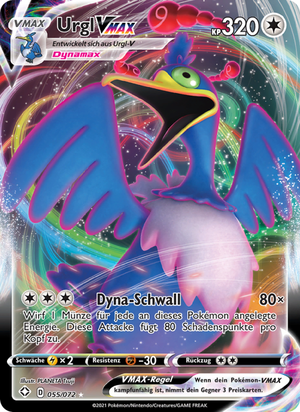 Urgl VMAX 55 — Glänzendes Schicksal (German Pokémon TCG card)