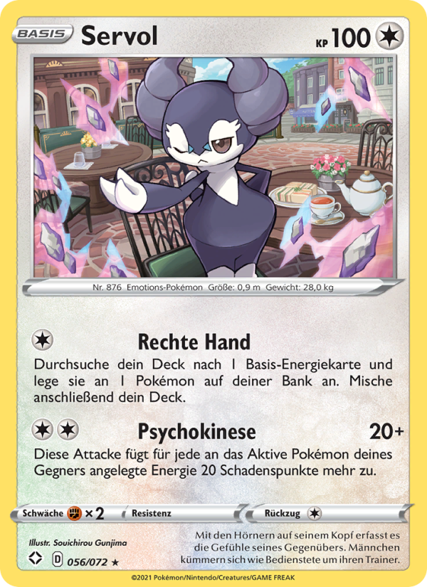 Servol 56 — Glänzendes Schicksal (German Pokémon TCG card)