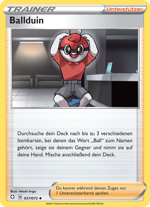 Ballduin 57 — Glänzendes Schicksal (German Pokémon TCG card)