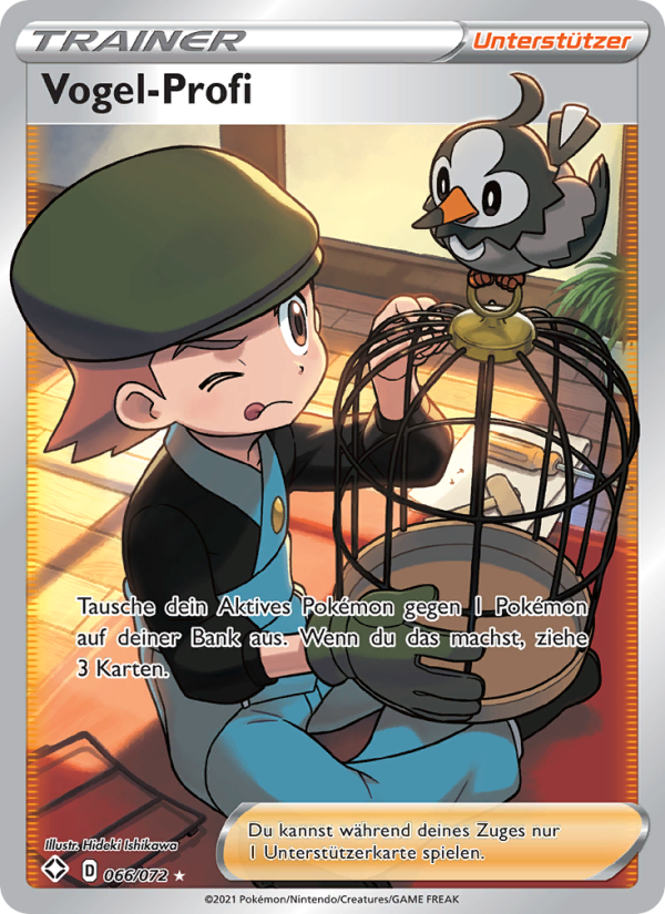 Vogel-Profi 66 — Glänzendes Schicksal (German Pokémon TCG card)