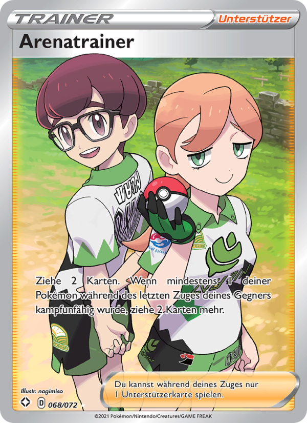 Arenatrainer 68 — Glänzendes Schicksal (German Pokémon TCG card)