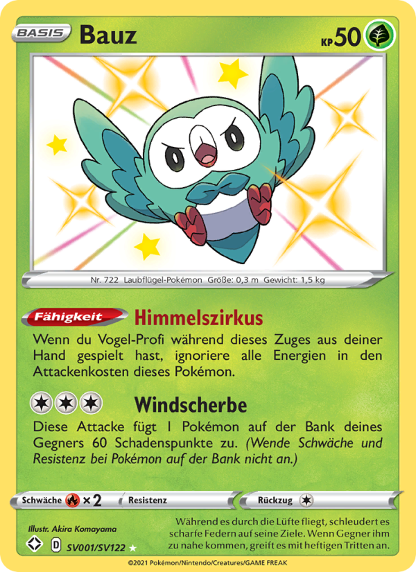 Bauz SV001 — Glänzendes Schicksal (German Pokémon TCG card)