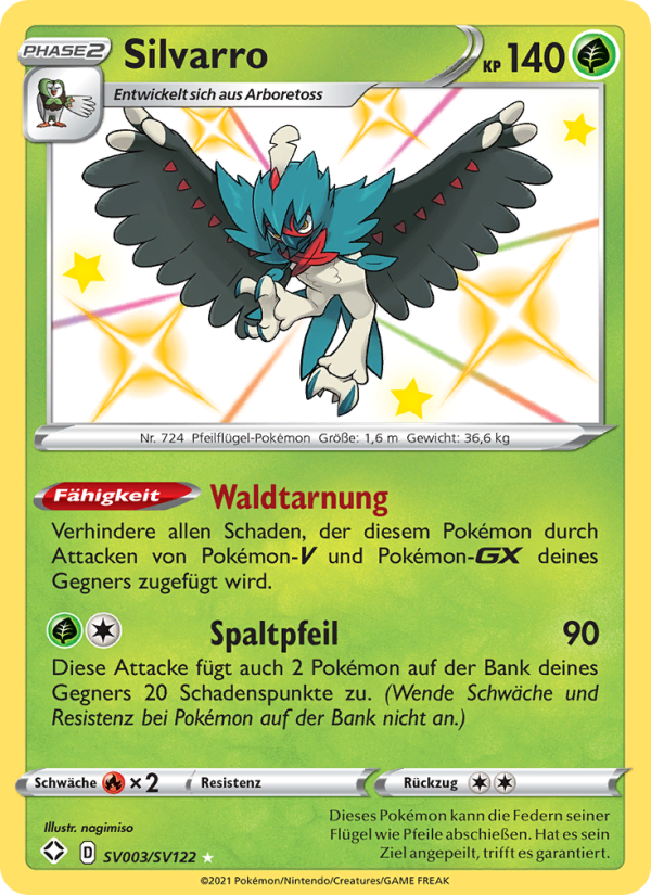 Silvarro SV003 — Glänzendes Schicksal (German Pokémon TCG card)