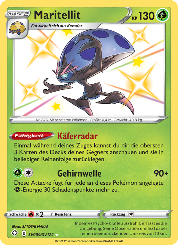 Maritellit SV009 — Glänzendes Schicksal (German Pokémon TCG card)