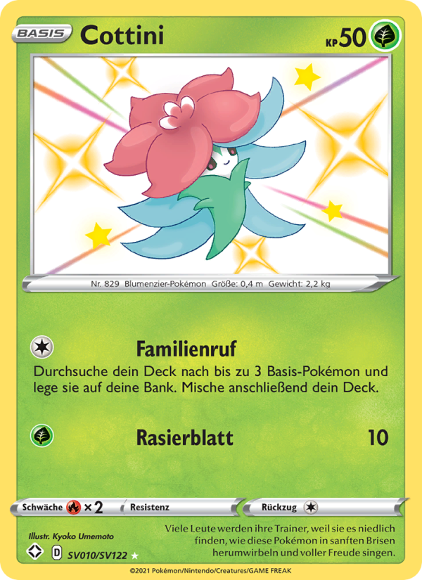 Cottini SV010 — Glänzendes Schicksal (German Pokémon TCG card)