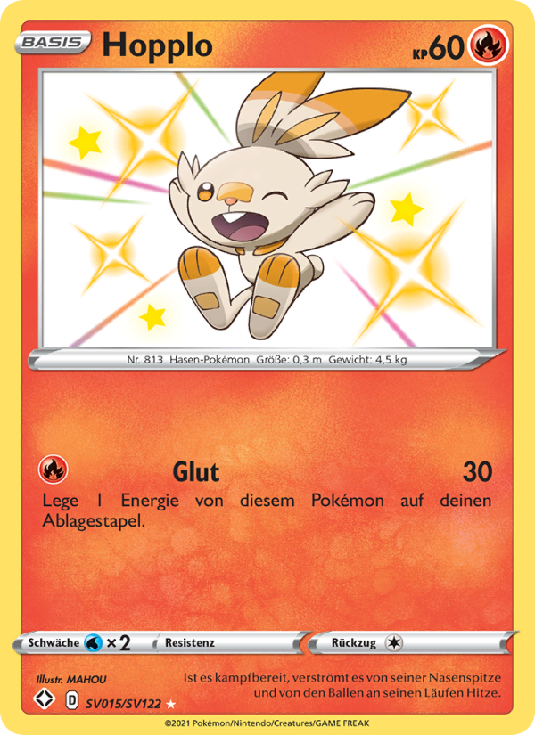 Hopplo SV015 — Glänzendes Schicksal (German Pokémon TCG card)
