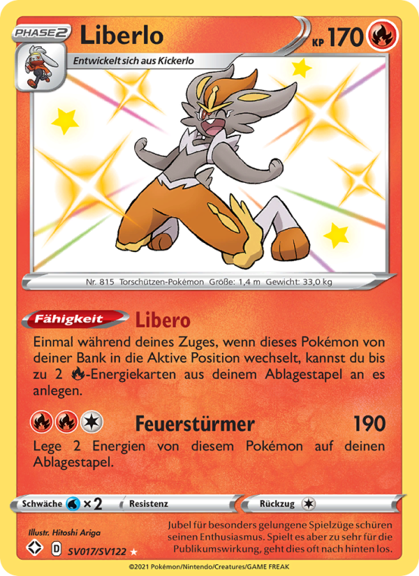 Liberlo SV017 — Glänzendes Schicksal (German Pokémon TCG card)