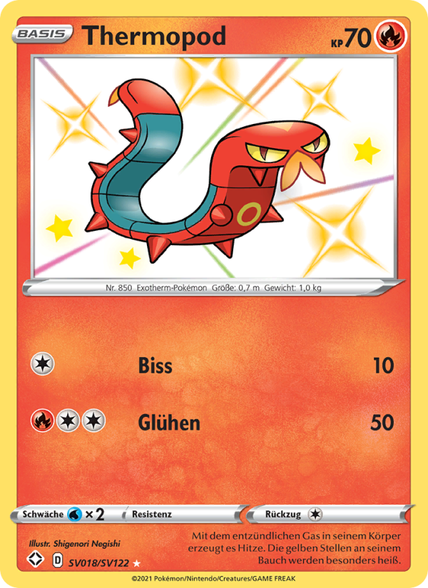 Thermopod SV018 — Glänzendes Schicksal (German Pokémon TCG card)