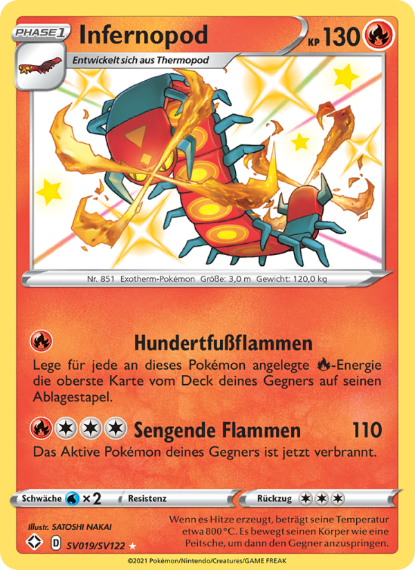 Infernopod SV019 — Glänzendes Schicksal (German Pokémon TCG card)