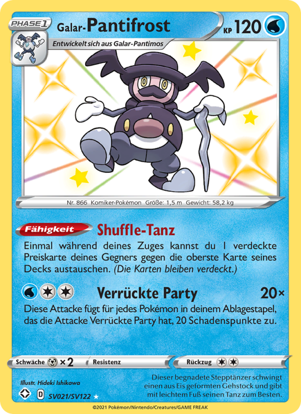 Galar-Pantifrost SV021 — Glänzendes Schicksal (German Pokémon TCG card)