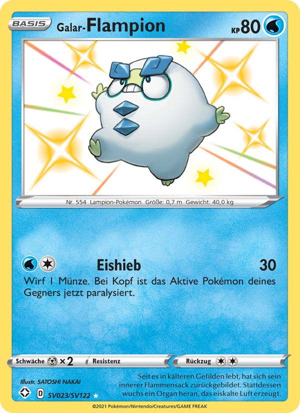 Galar-Flampion SV023 — Glänzendes Schicksal (German Pokémon TCG card)