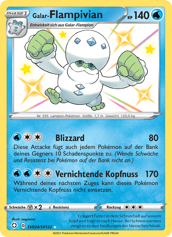 Galar-Flampivian SV024 — Glänzendes Schicksal (German Pokémon TCG card)