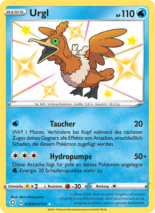 Urgl SV030 — Glänzendes Schicksal (German Pokémon TCG card)
