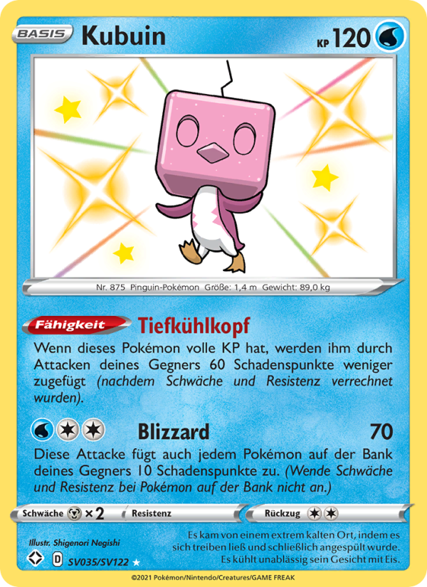 Kubuin SV035 — Glänzendes Schicksal (German Pokémon TCG card)