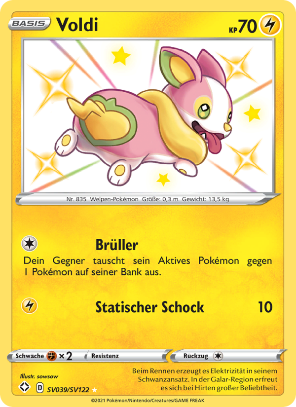 Voldi SV039 — Glänzendes Schicksal (German Pokémon TCG card)