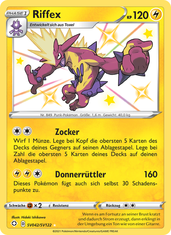 Riffex SV042 — Glänzendes Schicksal (German Pokémon TCG card)