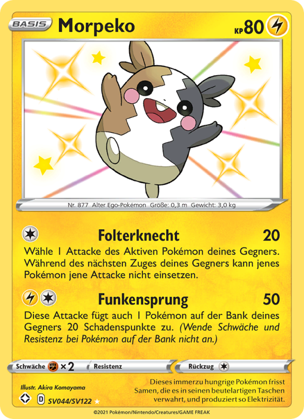 Morpeko SV044 — Glänzendes Schicksal (German Pokémon TCG card)