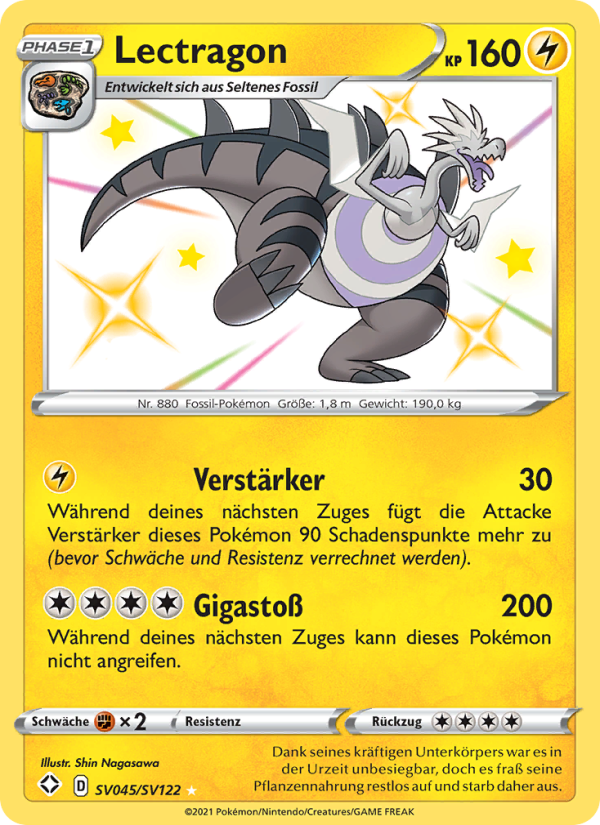 Lectragon SV045 — Glänzendes Schicksal (German Pokémon TCG card)