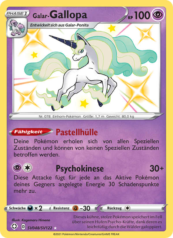 Galar-Gallopa SV048 — Glänzendes Schicksal (German Pokémon TCG card)