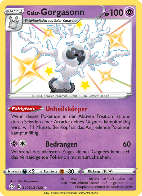Galar-Gorgasonn SV050 — Glänzendes Schicksal (German Pokémon TCG card)